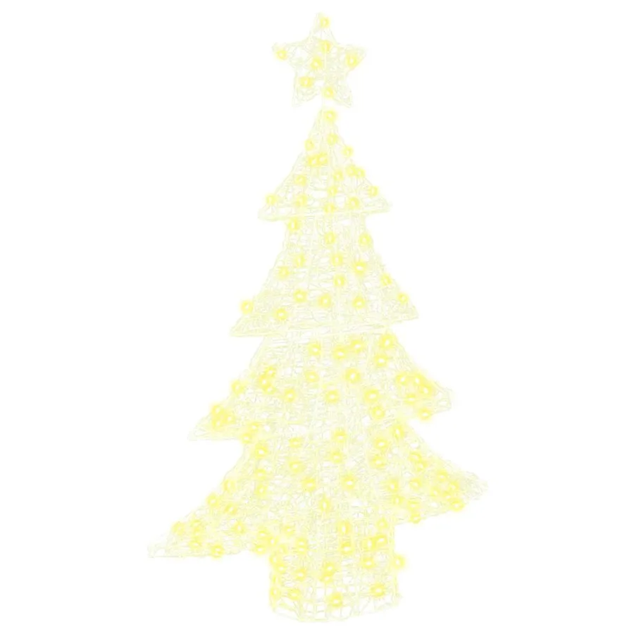 Sapin de Noël avec 100 LED Blanc chaud 120 cm Acrylique - 2