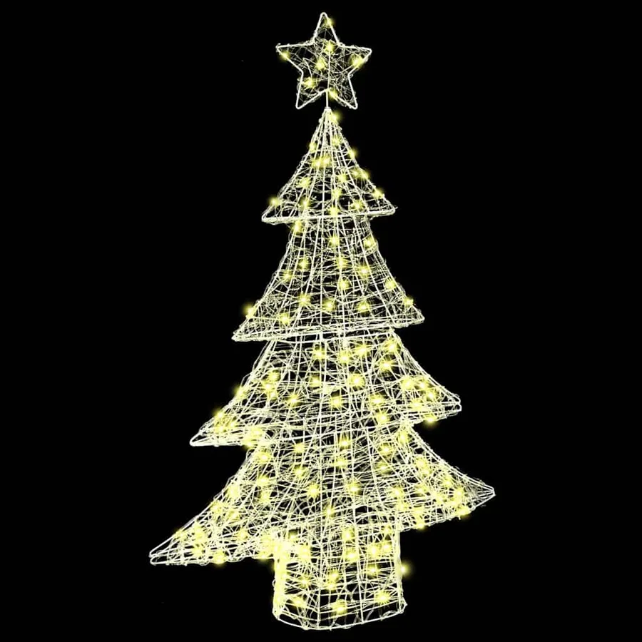 Sapin de Noël avec 100 LED Blanc chaud 120 cm Acrylique - 5