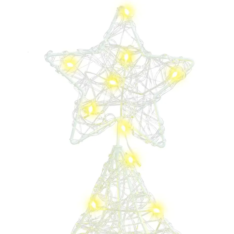 Sapin de Noël avec 100 LED Blanc chaud 120 cm Acrylique - 7