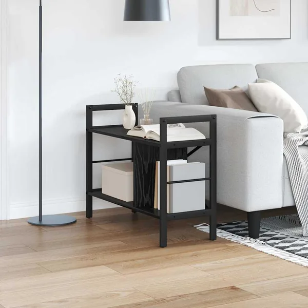 Étagère Chêne noir 75 x 30 x 58,5 cm Bois d'ingénierie
