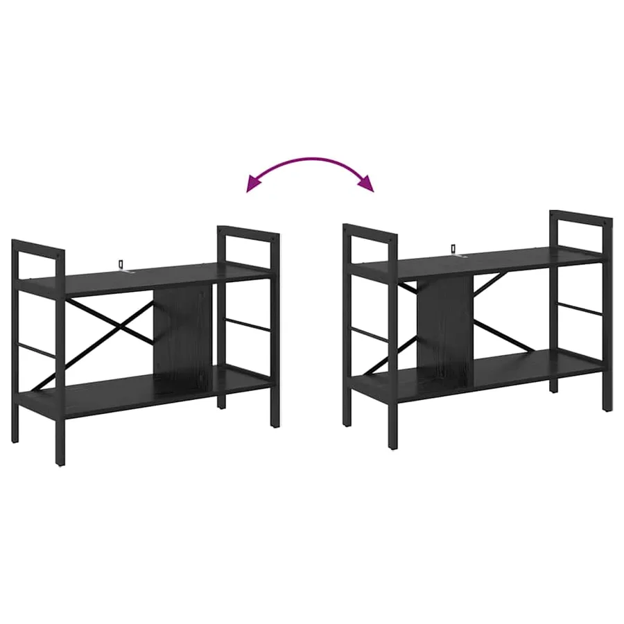 Étagère Chêne noir 75 x 30 x 58,5 cm Bois d'ingénierie - 9