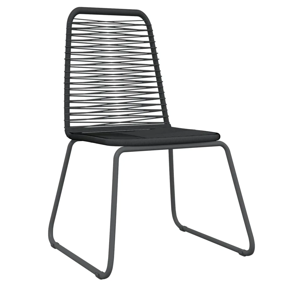 Ensemble à manger de jardin 3 pcs Noir - 3