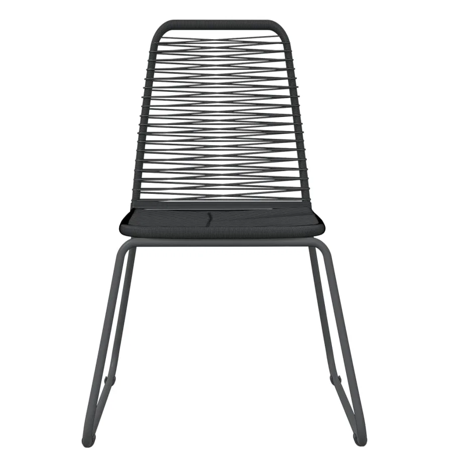 Ensemble à manger de jardin 3 pcs Noir - 4