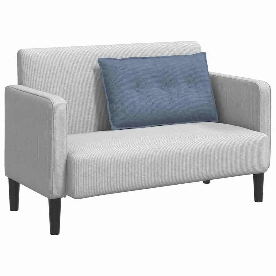 Coussin de Dos Bleu 80 x 50 cm Tissu en velours côtelé - 3