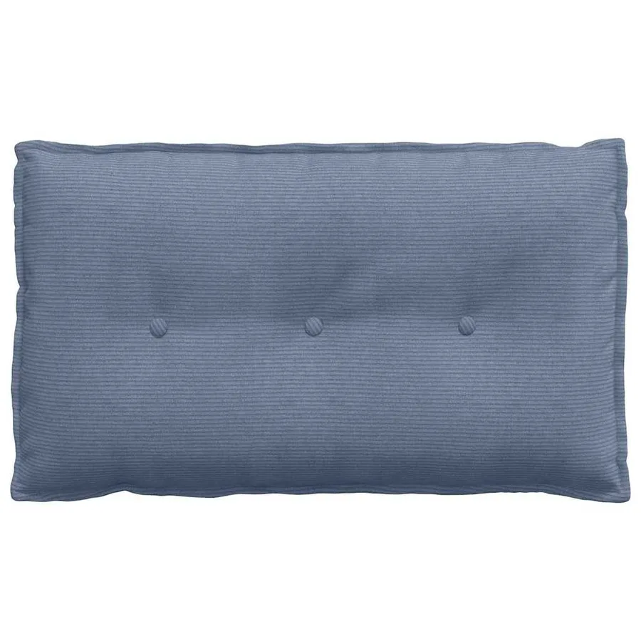 Coussin de Dos Bleu 80 x 50 cm Tissu en velours côtelé - 5