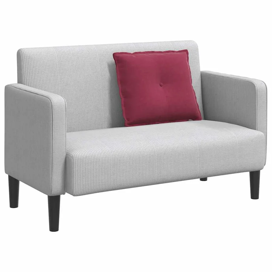 Coussin de Dos Bordeaux 60 x 50 cm Tissu en velours côtelé - 3
