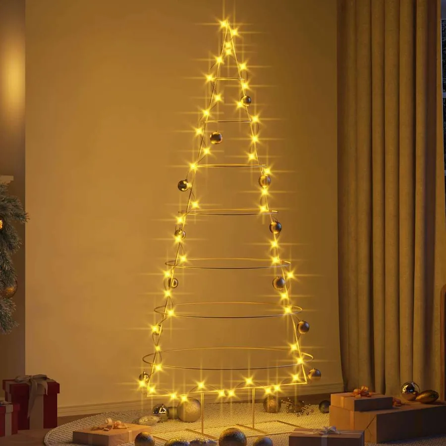 Arbre de Noël en métal Doré 209 cm Acier peint par poudre - 4