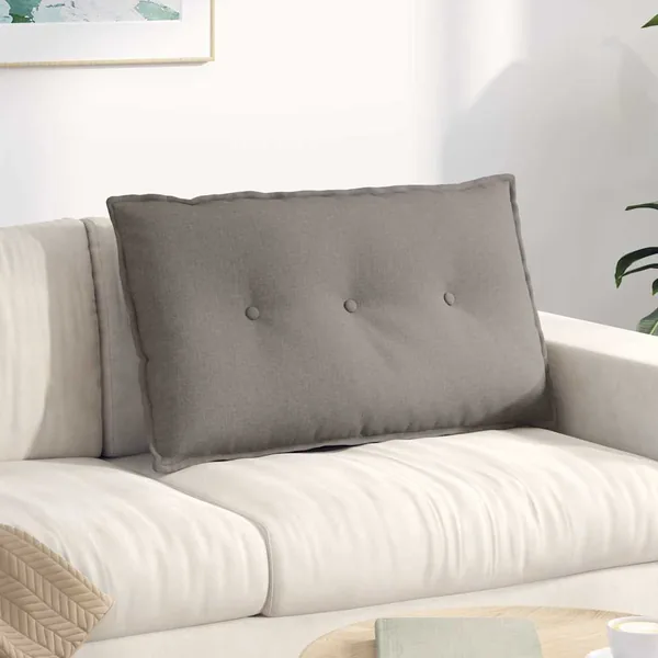 Coussin de Dos Taupe 80 x 19 x 50 cm tissu