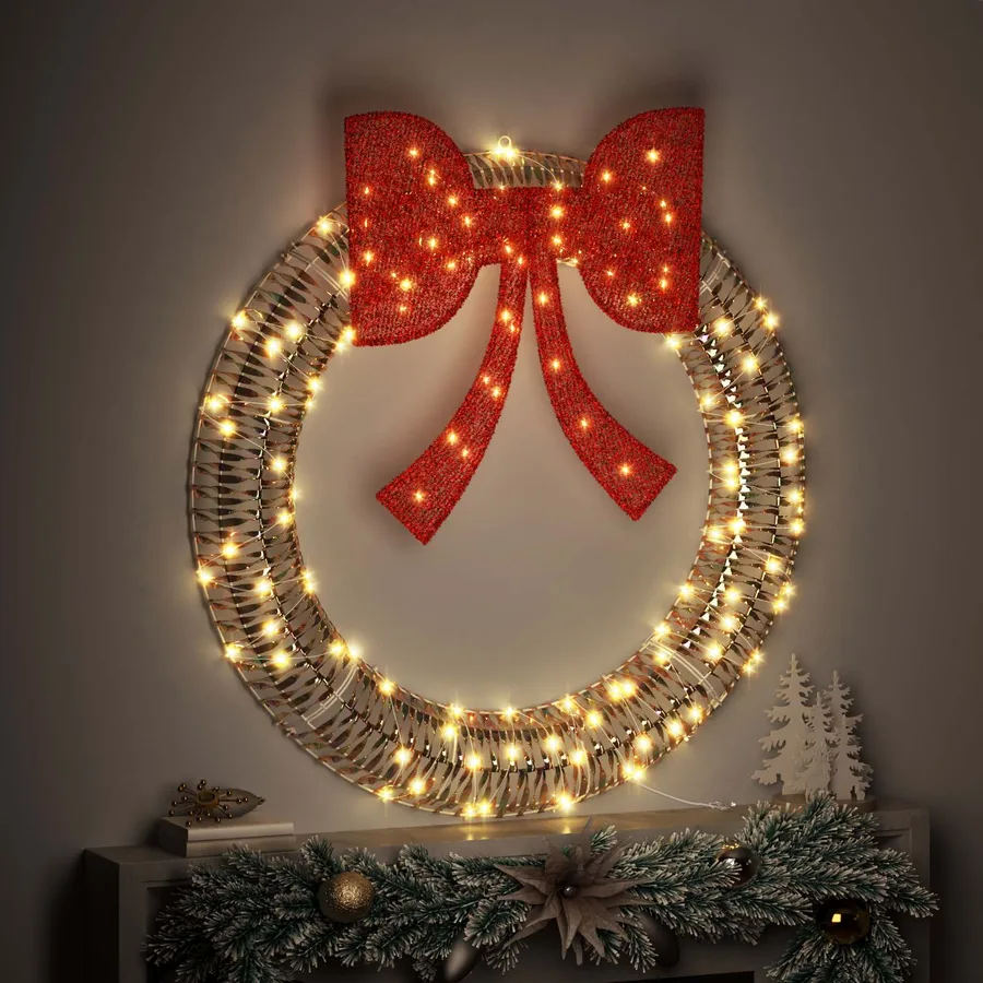 Couronne avec 150 LED Blanc chaud 121 x 121 x 10 cm PET - 3