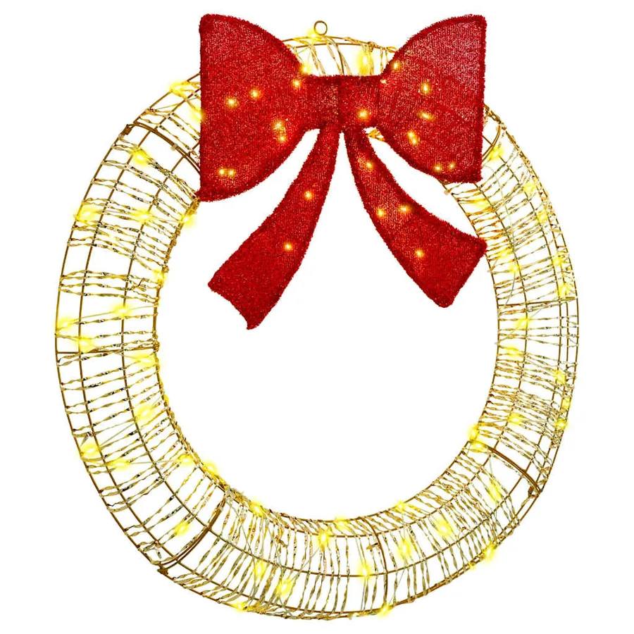Couronne avec 80 LED Blanc chaud 91 x 91 x 9 cm PET - 2