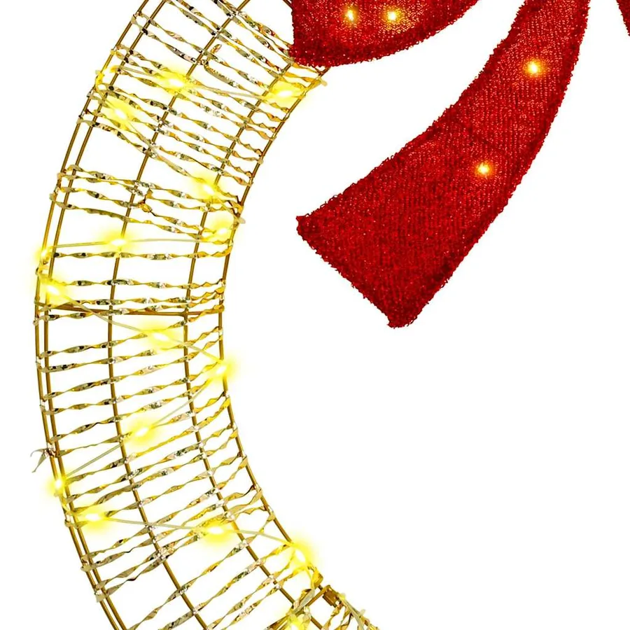 Couronne avec 80 LED Blanc chaud 91 x 91 x 9 cm PET - 6