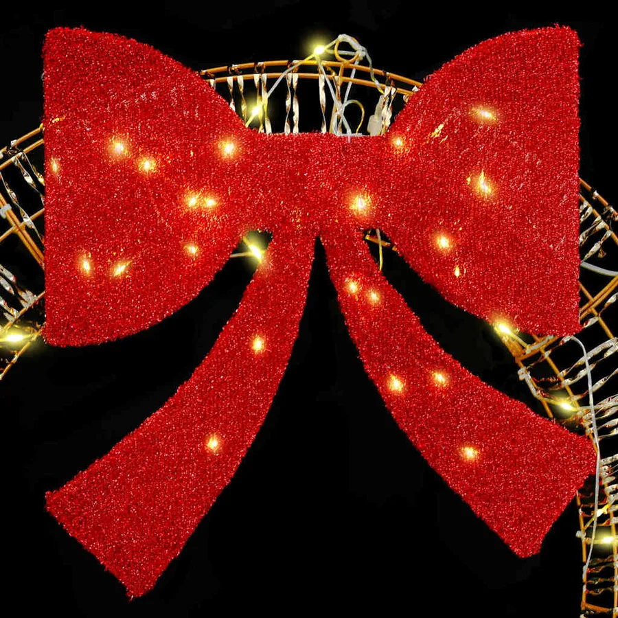 Couronne avec 80 LED Blanc chaud 91 x 91 x 9 cm PET - 7