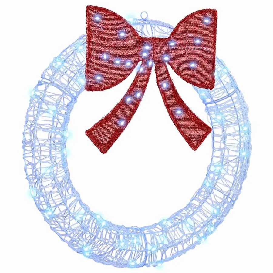 Couronne avec 60 LED Bleu 76 x 76 x 8,5 cm Acrylique - 2