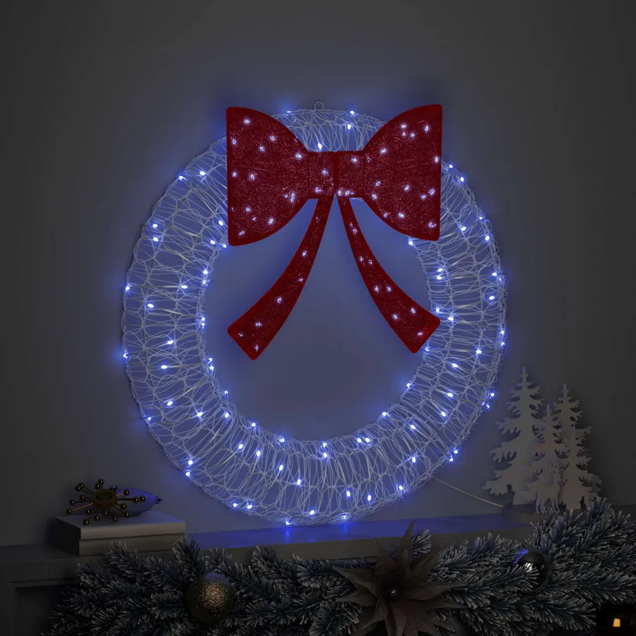 Couronne avec 60 LED Bleu 76 x 76 x 8,5 cm Acrylique - 3