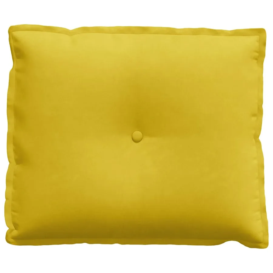 Coussin de Dos Jaune 60 x 50 cm Tissu en velours côtelé - 5