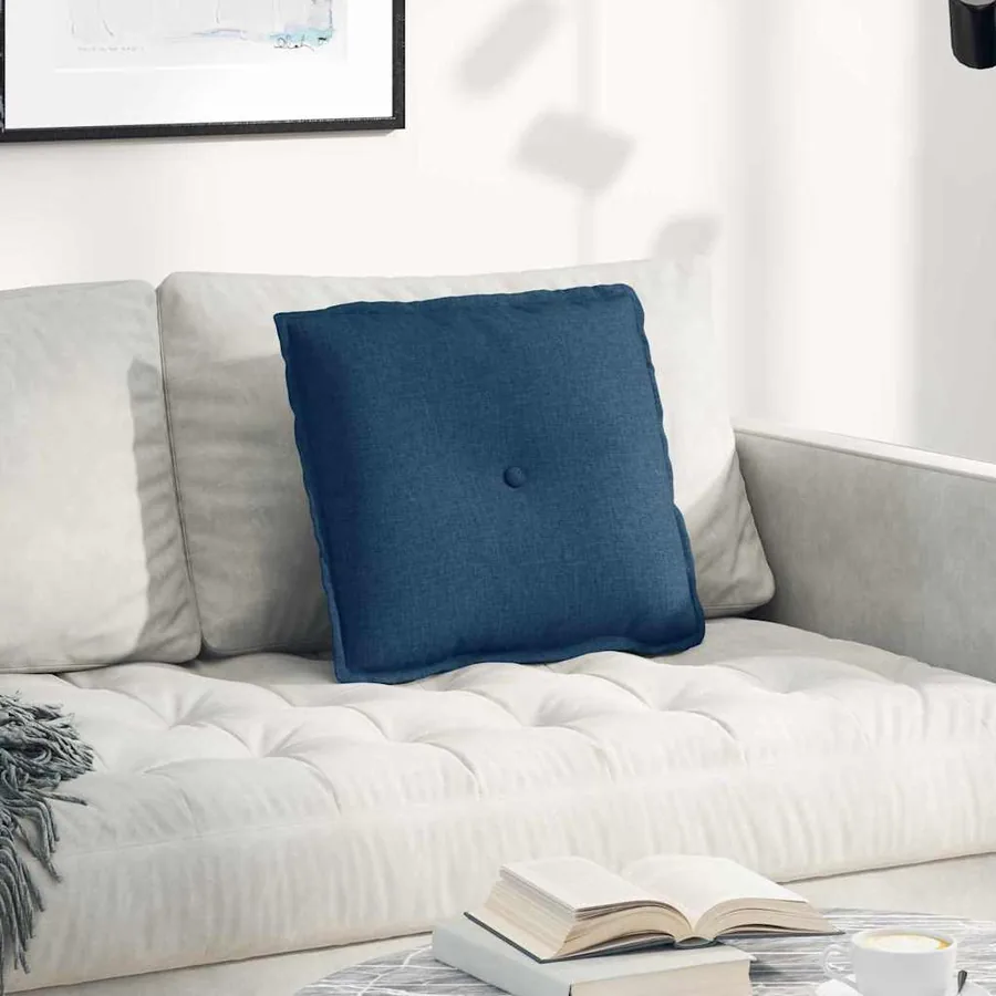 Coussin de Dos Bleu 50 x 19 x 45 cm tissu