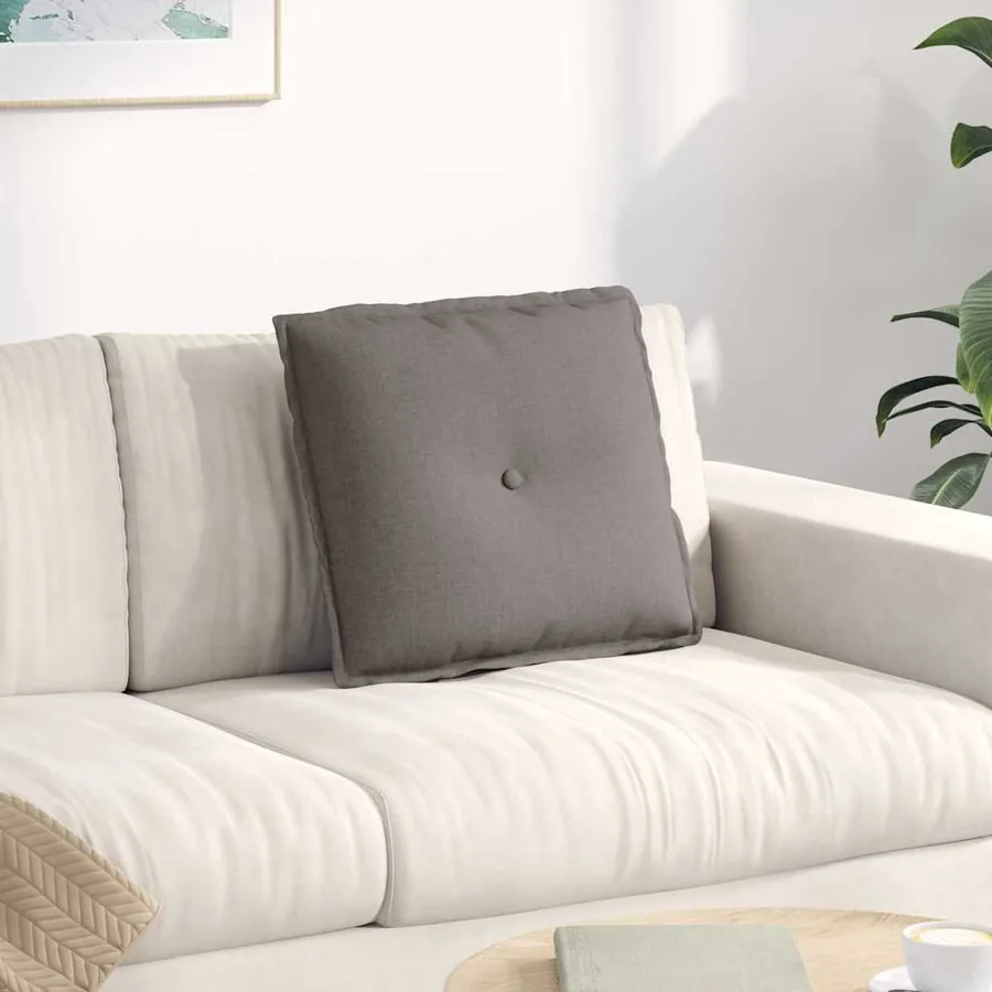 Coussin de Dos Taupe 50 x 19 x 45 cm tissu