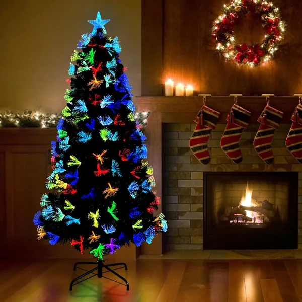 Sapin de Noël artificiel avec 160 LED Vert 150 cm PVC
