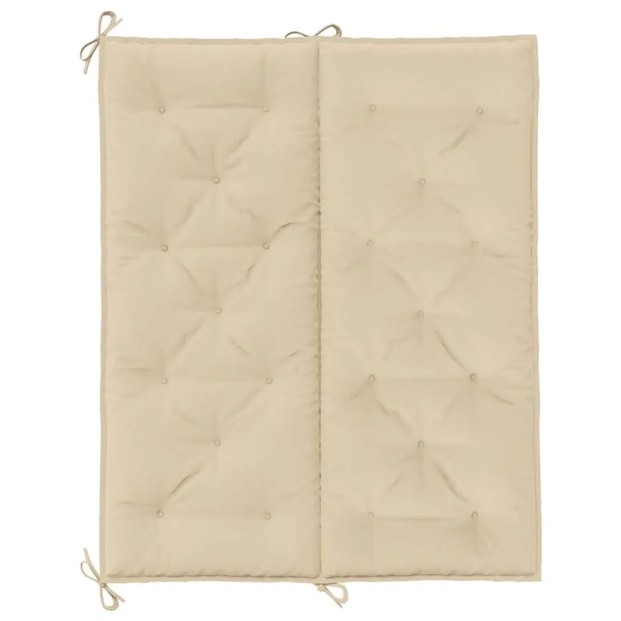 Coussin de banc de jardin beige 120x(50+50)x7 cm tissu oxford - 6
