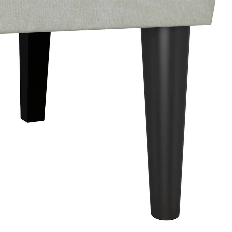 Banc Chesterfield Gris clair 112 x 65,5 x 75 cm Velours - 9