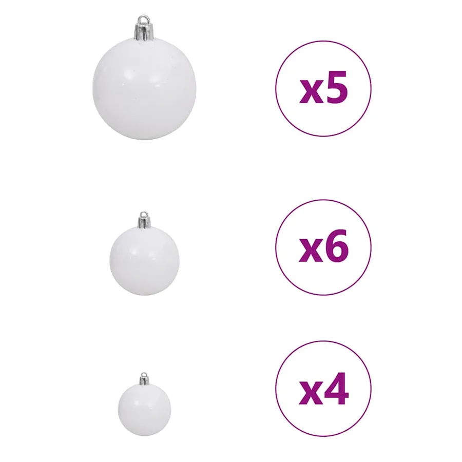 Sapin de Noël artificiel pré-éclairé Noir 120 cm PVC - 9