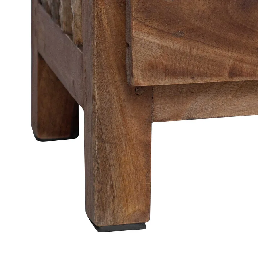 Table de chevet Marron 30 x 30 x 47 cm Bois Recyclé Solide - 11