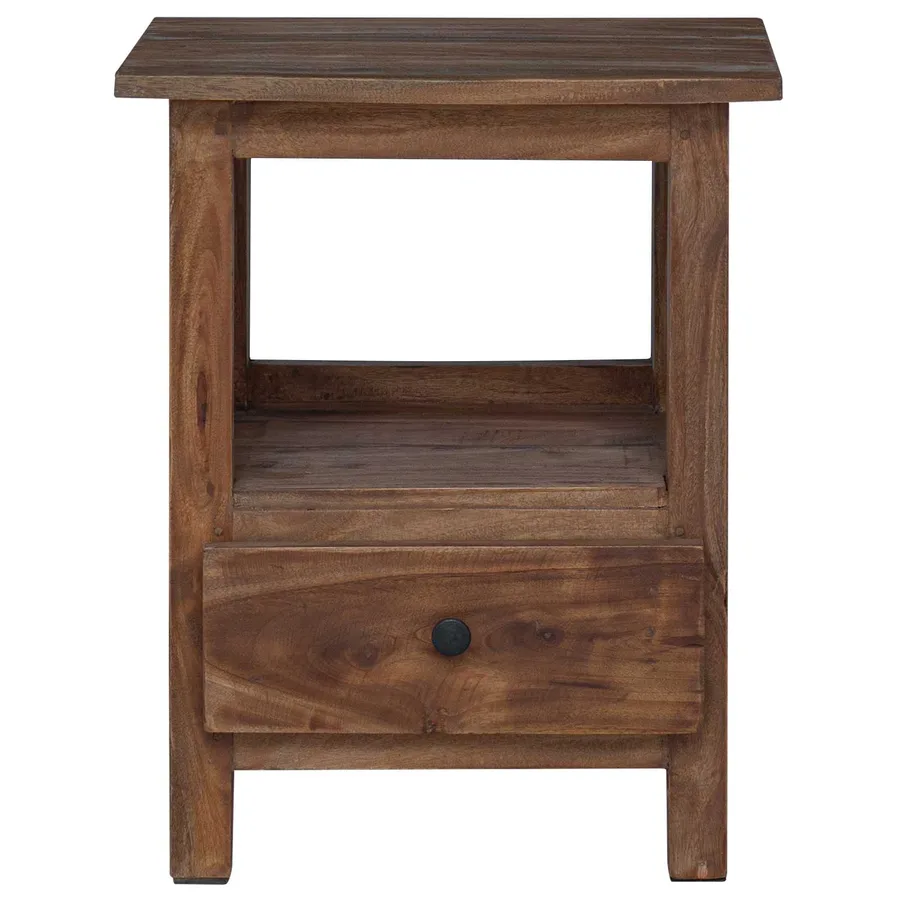 Table de chevet Marron 30 x 30 x 47 cm Bois Recyclé Solide - 6