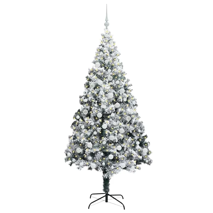 Sapin de Noël artificiel Blanc 180 cm PVC, Acier et Plastique - 3