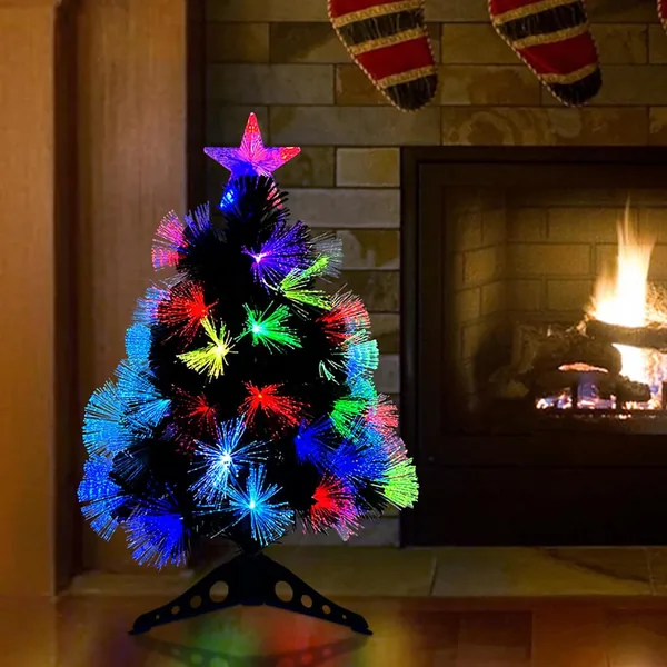 Sapin de Noël artificiel avec 50 LED Vert 64 cm PVC