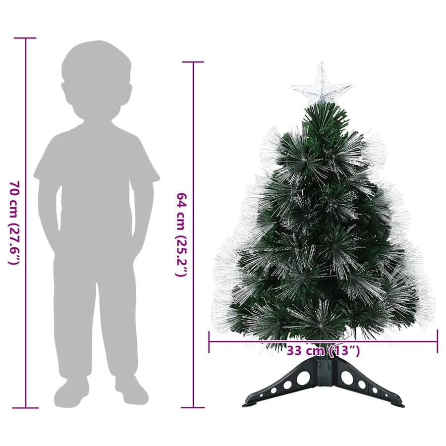 Sapin de Noël artificiel avec 50 LED Vert 64 cm PVC - 13