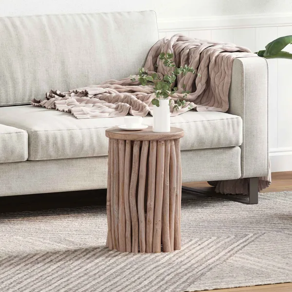 Tabouret Naturel 30 x 30 x 45 cm Bois de teck massif