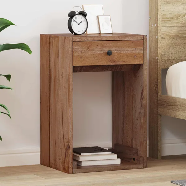 Table de chevet Marron 63 x 30 x 79 cm Bois de Mahogany Massif