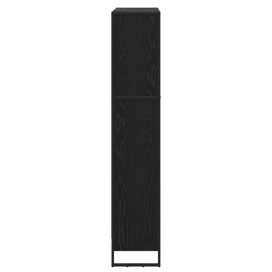 Bibliothèque 80 x 30 x 155 cm Bois d'ingénierie Chêne noir - 6