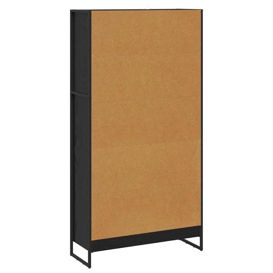 Bibliothèque 80 x 30 x 155 cm Bois d'ingénierie Chêne noir - 7