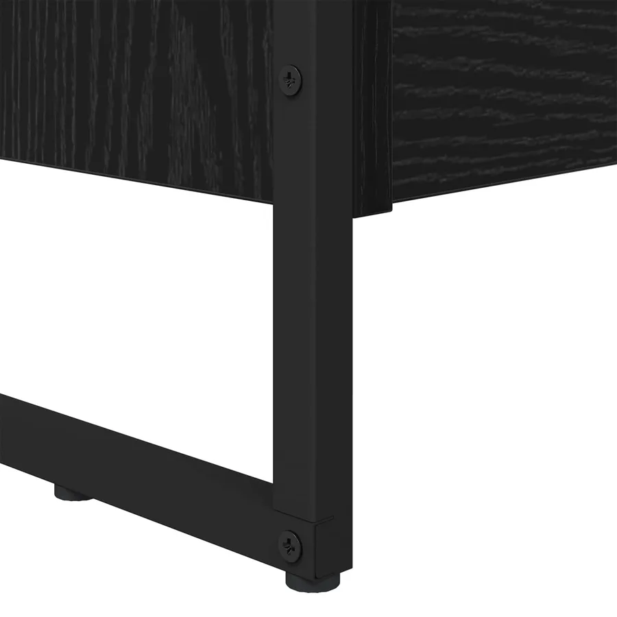 Bibliothèque 80 x 30 x 155 cm Bois d'ingénierie Chêne noir - 9