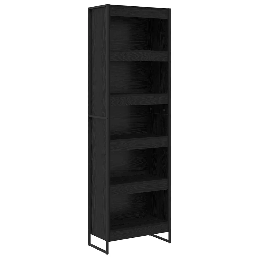 Bibliothèque 60 x 30 x 189,5 cm Bois d'ingénierie Chêne noir - 2