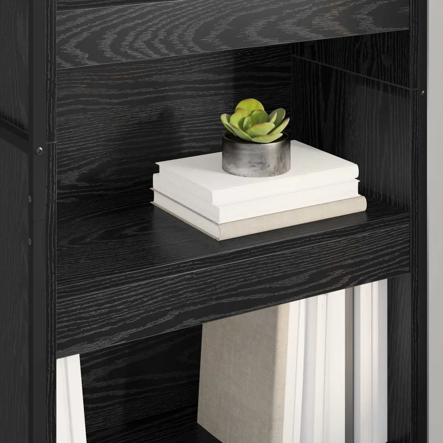 Bibliothèque 60 x 30 x 189,5 cm Bois d'ingénierie Chêne noir - 4