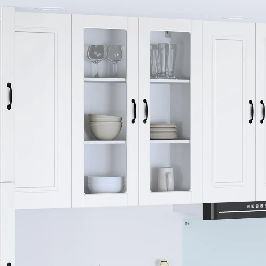 Cabinet en verre mural LUCCA Blanc 80 x 31 x 100 cm