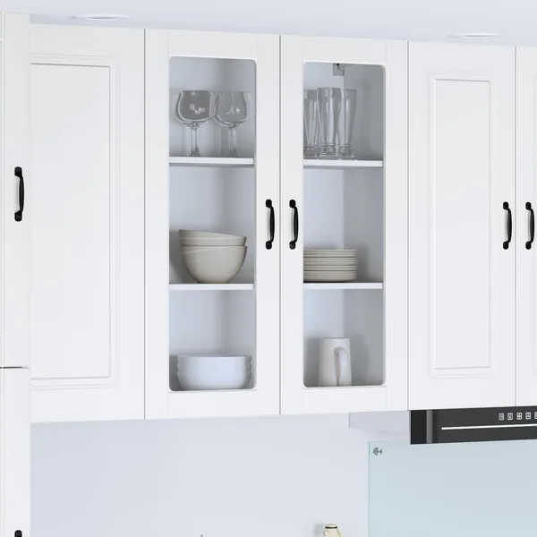 Cabinet en verre mural LUCCA Blanc 80 x 31 x 100 cm