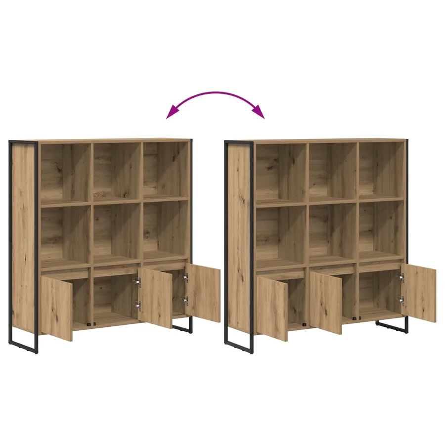 Bibliothèque 99,5 x 30 x 108 cm Bois d'ingénierie Chêne artisan - 11
