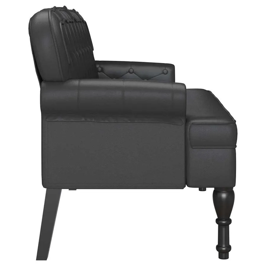 Banc Chesterfield Noir 119,5 x 64,5 x 75 cm Cuir synthétique - 5
