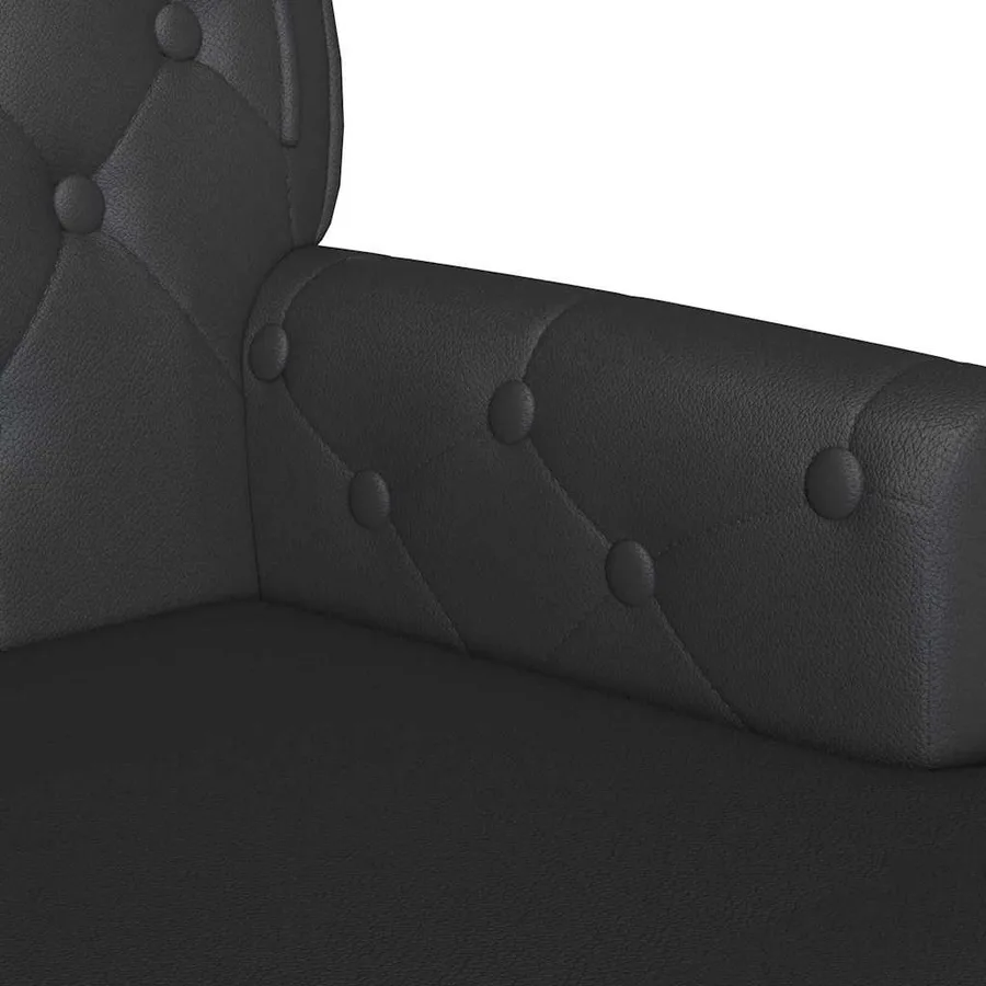 Banc Chesterfield Noir 119,5 x 64,5 x 75 cm Cuir synthétique - 7