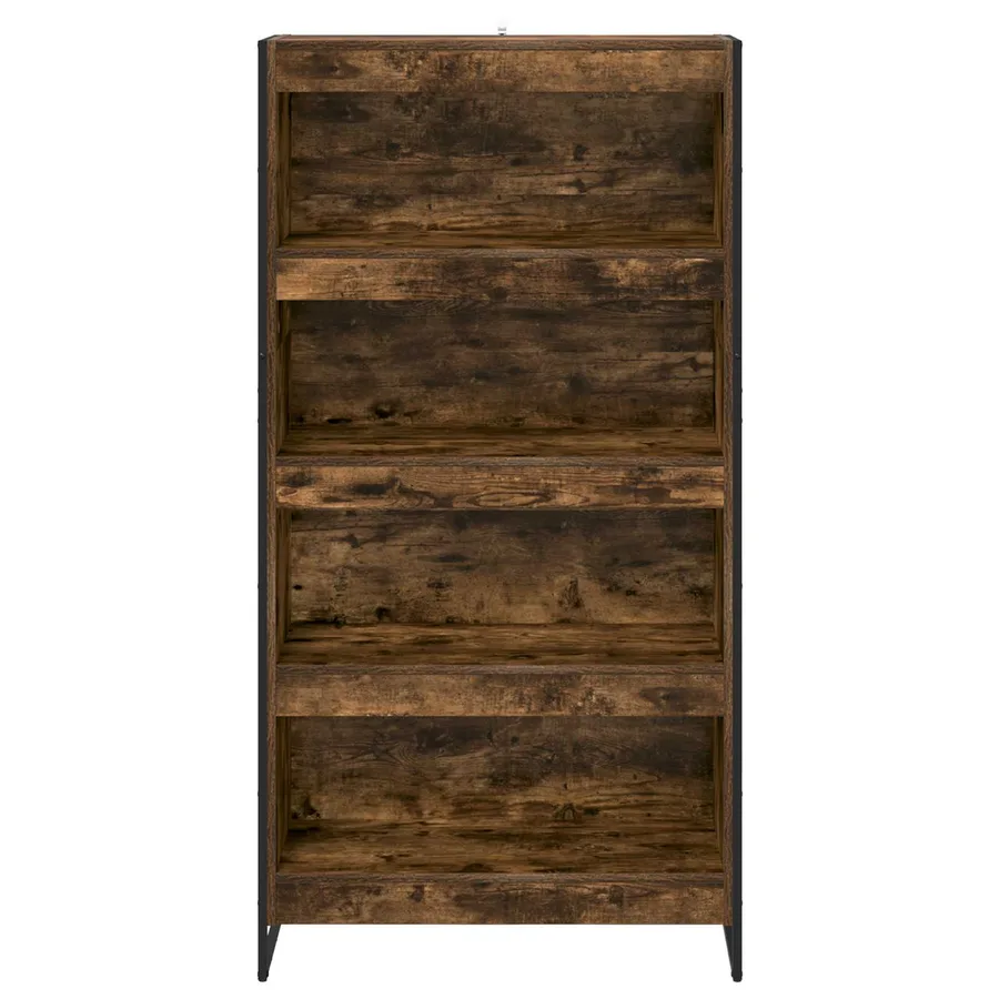 Bibliothèque 80 x 30 x 155 cm Bois d'ingénierie Chêne Fumé - 5