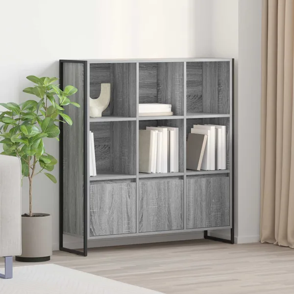 Bibliothèque 99,5 x 30 x 108 cm Bois d'ingénierie Gris Sonoma