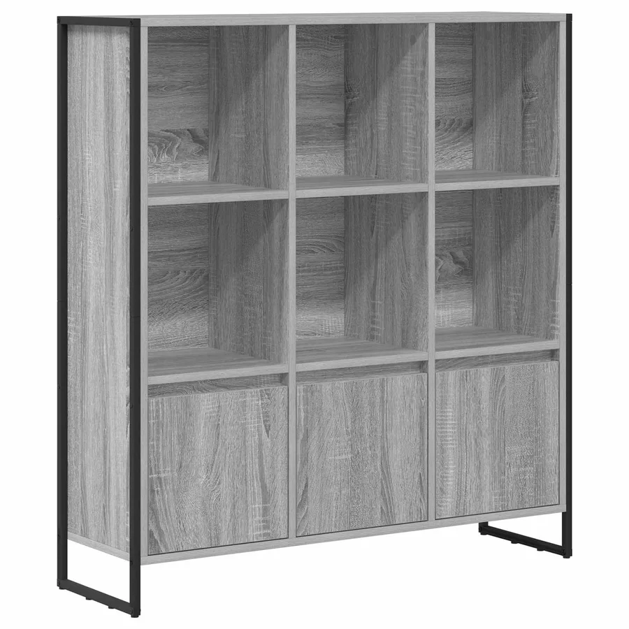 Bibliothèque 99,5 x 30 x 108 cm Bois d'ingénierie Gris Sonoma - 2