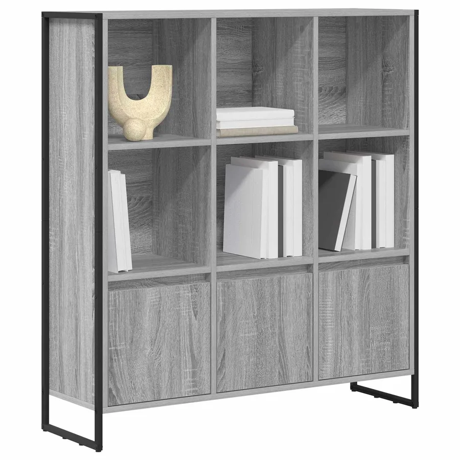 Bibliothèque 99,5 x 30 x 108 cm Bois d'ingénierie Gris Sonoma - 3