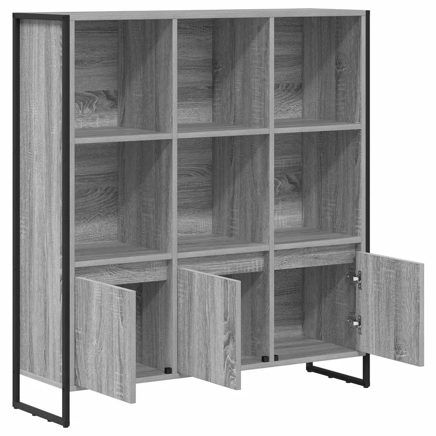 Bibliothèque 99,5 x 30 x 108 cm Bois d'ingénierie Gris Sonoma - 5