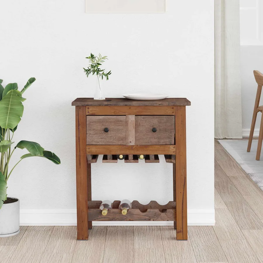 Armoire Marron 60 x 30 x 70 cm Bois Recyclé Solide - 4