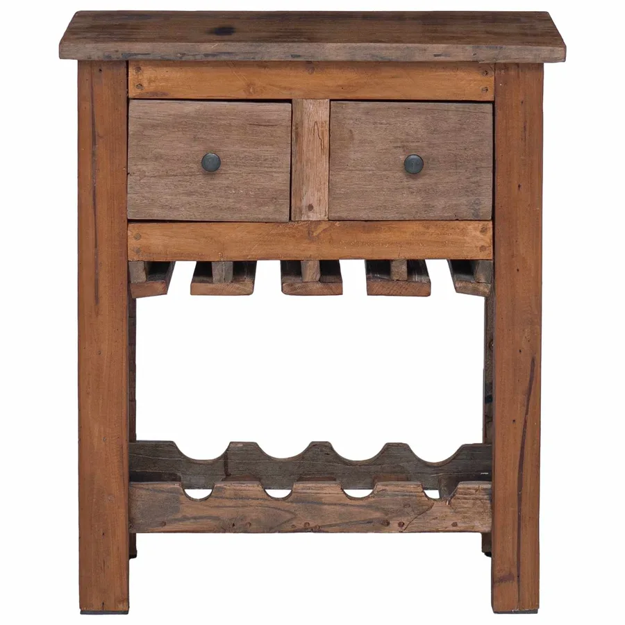 Armoire Marron 60 x 30 x 70 cm Bois Recyclé Solide - 5