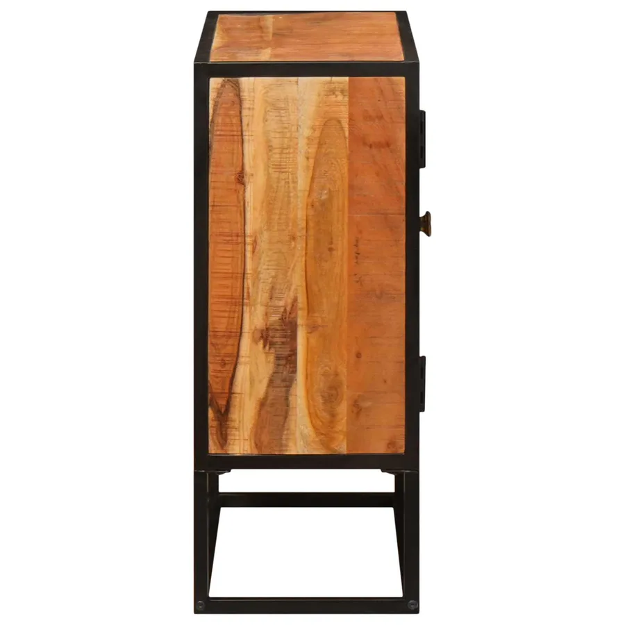 Buffet Beta Naturel 70 x 30 x 75 cm Bois d'Acacia Massif - 7